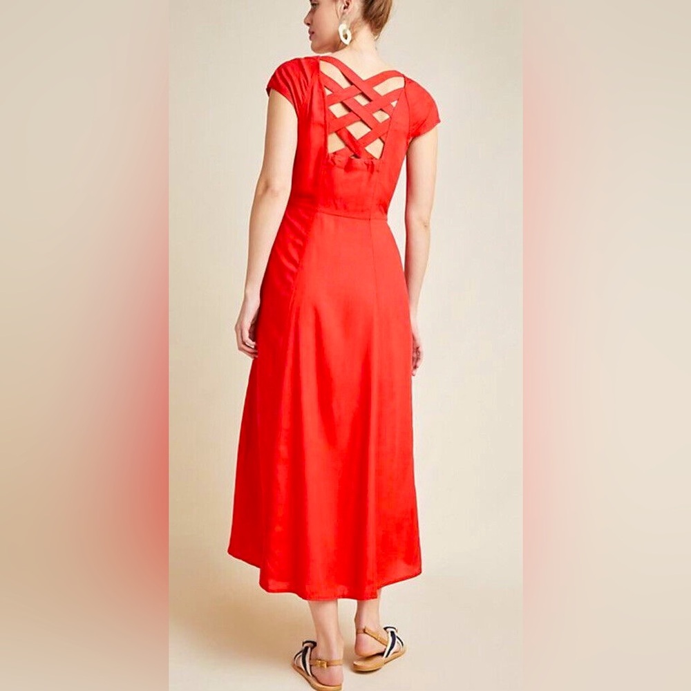 NWT Anthropologie Maeve Red Tate Dress